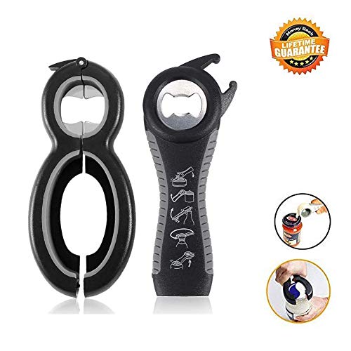 Multi Jar Bottle Opener,All in One Bottle Opener,5-in-1 and 6-in-1 Multi Opener Kitchen