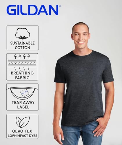Gildan Custom Softstyle T-Shirt - Personalized US-Cotton Men Tee Shirts - Add Front & Back Design with Your Image Text Photo4