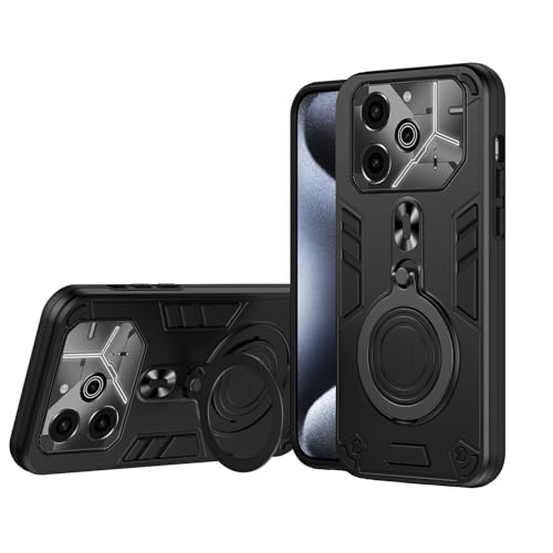 Coque magnétique compatible avec Tecno Pova 6 étui de protection contre les chutes noir