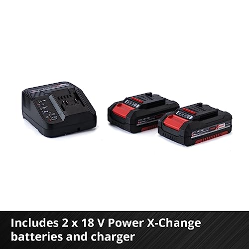 Einhell Cordless Impact Driver TE-CD 18/40 Li-i +64 (2x2.0 Ah) Power X-Change (Li-Ion, 18V, Torque 40Nm) Comes with 2 Batteries 2.0Ah, Charger and 64 Accessories