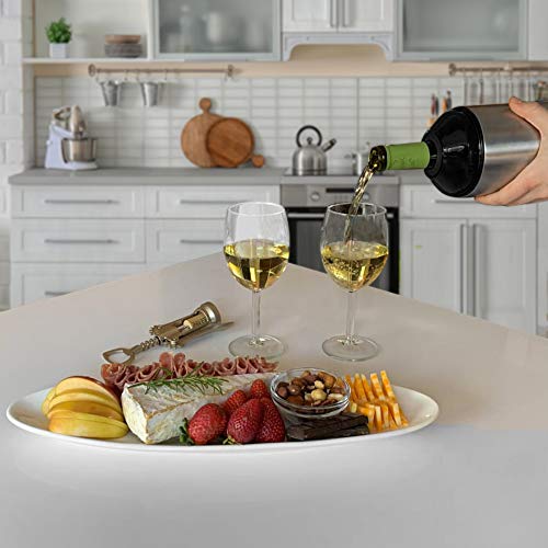 The Wine Bottle Chiller | Keeps Cold For 5 Hours | Fits Most 750Ml Wine Bottles | Cooler For Parties, Picnics, Travel | Stainless Steel Double Vacuum Wall Insulated #TOP3