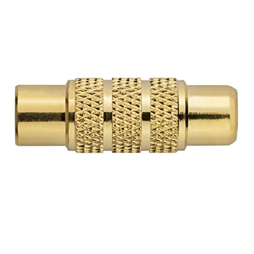 HTTX Premium Female to Female RCA Connector A/V Joiner Video and Audio Coupler Metal Adapter Component Gold Plated (2-Pack) - Thumbnail 2