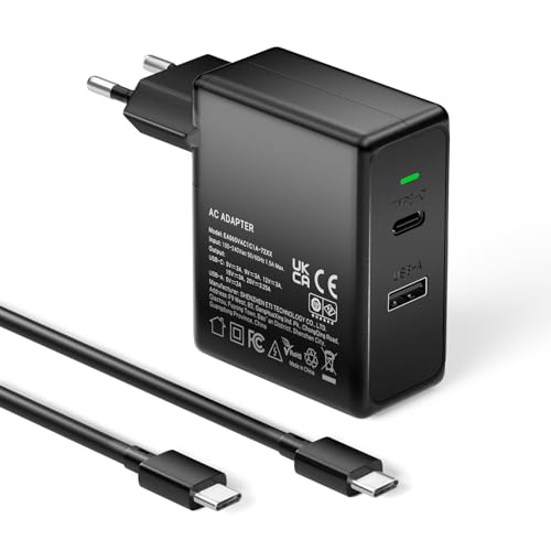 Cargador USB C 65W para Lenovo Thinkpad y ordenadores portátiles Tipo C