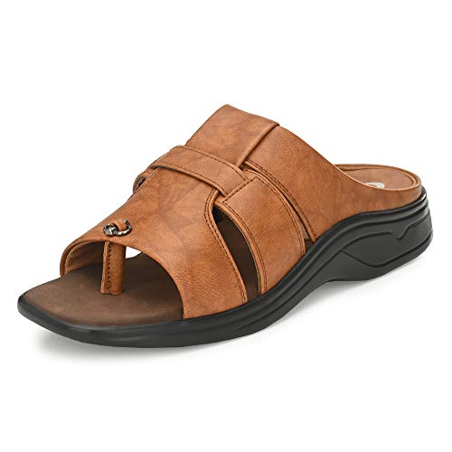 Image of Centrino Sandals for Men | Lightweight Thong Style Sandal | Quick-Dry Comfortable Chappal with Arch Support & Durable Hand Stitched Sole (5953)