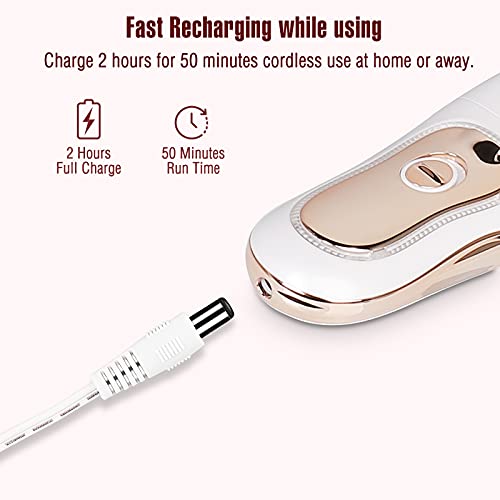 Epilierer Damen, ElectriBrite kabelloser Epilator für langanhaltende Haarentfernung, Epilieren & Rasieren, Epiliergerät Damen mit Led-Licht für Achseln und Bikinizone, USB-Aufladung (Roségold) - Image 8