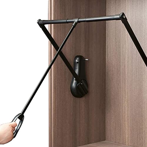 Tringle de penderie rabattable télescopique avec montage inclus