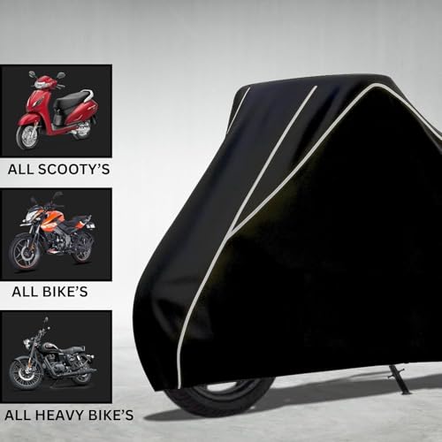 Image of Kayme ATV Cover Water Resistance Outdoor Heavy Duty, 4 Wheeler Quad Cover All Weather Rain (Black White, Splendor)