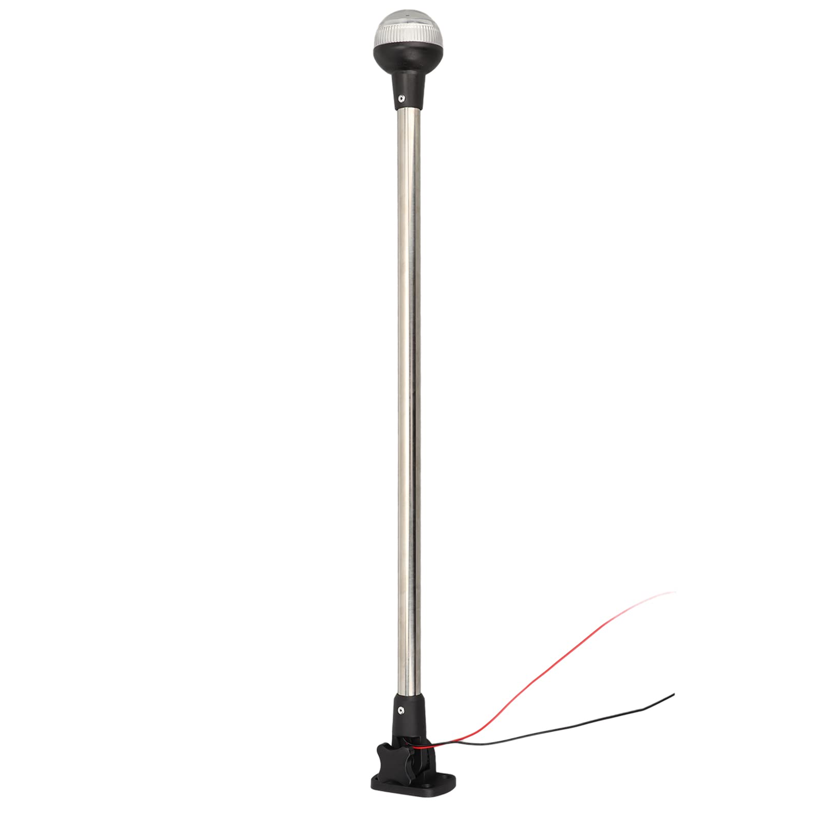 Luce a LED per barca, luce di ancoraggio per barca, IP65, PC, impermeabile, lega di alluminio, CC 12 V, 1,5 W, 63,5 cm, per pesca