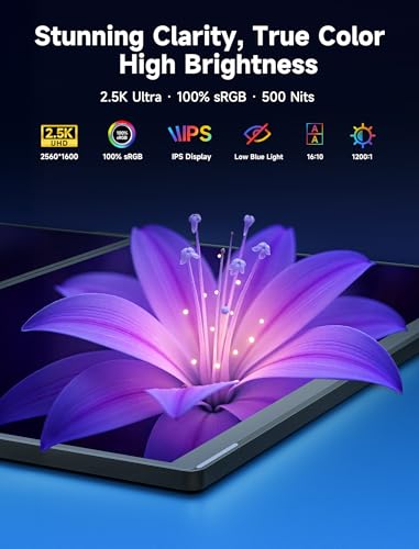 Image of JSAUX FlipGo Touchscreen 16 inch Dual Portable Monitor, 2.5K Triple Laptop Touch IPS Screen Foldable Extender for Laptop[for Windows /Linux] One Cable to Dual /Magnetic Design /Built-in HUB /HiDPI Display