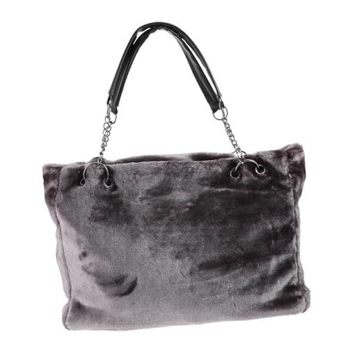 Paquet fourre-tout en peluche pour femme - grand sac bandoulière souple et élégant pour le quotidien