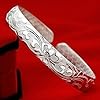 Abiotp 925 Sterling Silver Cuff Bangle Bracelets Adjustable Jewelry Fashion Simple Open Bangles Cuff Jewelry for Women Mom Wife Mothers Day Valentine Gift (Bracelet - A7) #1