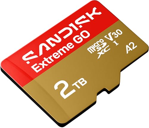 Image of SANDISK 2TB Extreme GO microSDXC UHS-I Card, 5K & 4K UHD Video, 240MB /s Read, 150MB /s Write, A2, U3, V30, High-Speed for Android, Action Camera & Gaming