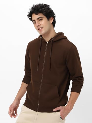 Image of Neostreak Men's Cotton Hooded Neck Zippered Sweatshirt