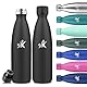 Grsta Thermosflasche 0,75 Liter, Trinkflasche Edelstahl, BPA-Frei, Auslaufsicher, 24h Kalt & 12h Warm, Trinkflasche Metall, Isolierflasche Doppelwandig, Flasche für Schule, Reisen, Sport