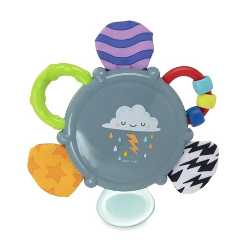 Image of Nuby Look-at-Me Mirror Teether Toy, Grey Cloud