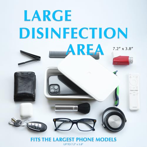 Image of UV Phone Sanitizer Box - Modern UV Sanitizer for Smartphones and More | Large Capacity | Fast Disinfection