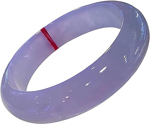 Bracelet en jade violet naturel de qualité A, bijou classique rond et finitions de prestige