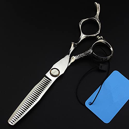 Tijeras de barbero para Cortar el Cabello, 6 Pulgadas, Fabricadas en Japón con Acero 9cr13, con rodamientos, para Maquillaje, Corte y entresacado. Incluye Estuche.