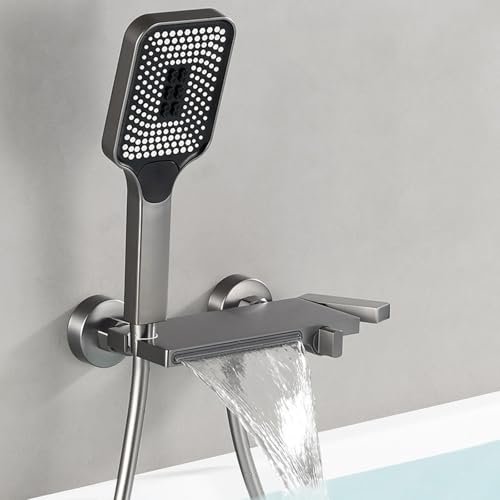 Mitigeur de douche cascade 4 modes avec douchette à main intégrée