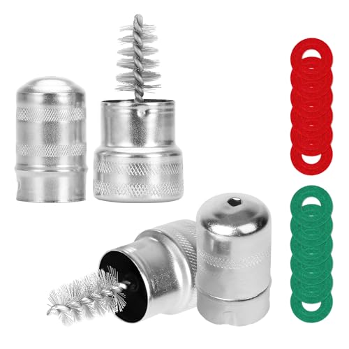 MTRPS Battery Terminal Cleaner Kit, 2 Terminal Cleaning Brushes with 12 Anti-Corrosion Washers, Automotive Battery Wire Brush Tool Universal Accessories for Car Truck Marine Boat