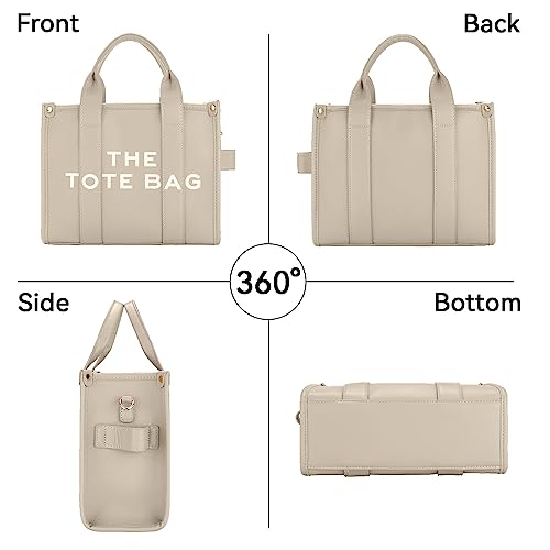 charlore The Leather Tote Bag For Women, Womens Tote Bags with zipper,Can shoulder/crossbody,Handbag - Image 5