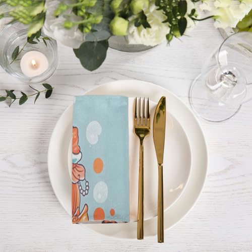 Servilletas de Tela Little Cute Mermaid Pack 6 50.5x50.5 cm miniatura 6