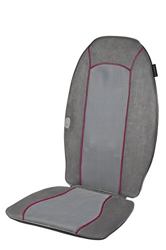 ecomed MC-90E Shiatsu-massagekussen, massagezitkussen met 4 roterende massagekoppen, automatische uitschakeling, roodlichtfunctie, opwarmfunctie, massage voor de hele rug