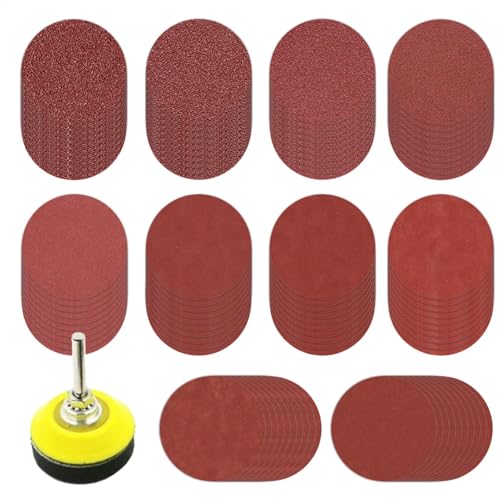 Discos de papel de lija - Kit de lijado de almohadillas polacas para automóviles | Kit de lijado para automóviles de alfombras polacas abrasivas | Almohadillas de pulido | Accesorios de herramientas