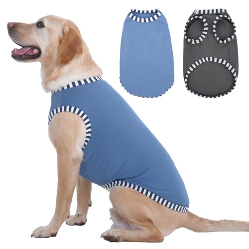 2per Pack Sonnenschutz Shirt Hund, trocknend, Grau, Blau, 3XL