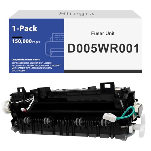 D005WR001 Fuser Unit Replacement for Brother DCP-L5500DN DCP-L5600DN DCP-L5650DN HL-L5000D HL-L5100DN HL-L5200DW MFC-L5700DW MFC-L5800D MFC-L5850DW MFC-L5900DW Printer Fuser Assembly, 1-Pack 110V