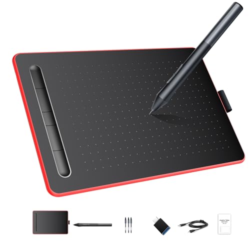 LetSketch Drawing pad, 8.26×5.5 inches, ergonomically Designed, Equipped with an 8192-level Passive Pressure-Sensitive Pen, Compatible with Windows, Mac OS and Android Systems.