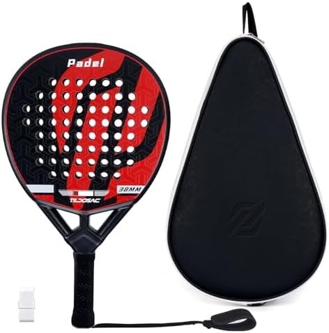 TILDOSAC Pala de pádel para adultos de fibra de carbono y vidrio ...