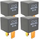 95230-2P010 12V 50A 4-Pin Relay (4-Pack), Compatible with Hyundai Santa Fe Tucson Palisade & Kia Sorento Sportage, OE# 95230-2P010 Replacement for Fuel Pump & Horn Repair