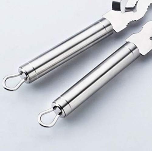 Manual Can Opener, 304 Stainless Steel Bottle Lever Opener Multi-Function Walnut Squeeze Easy To Turn Knob Non-Slip Kitchen Bar Tool #TOP6