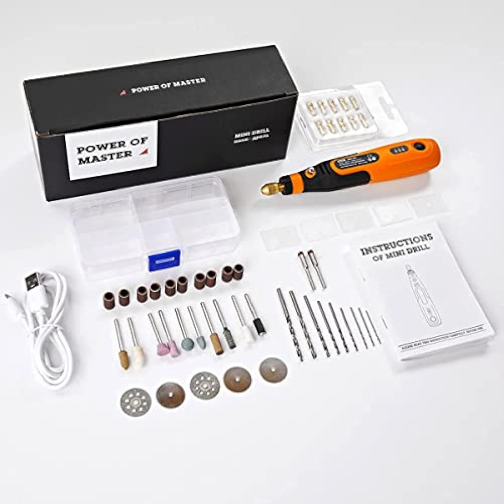 45pcs Mini Cordless Drill Machine, USB Rechargeable