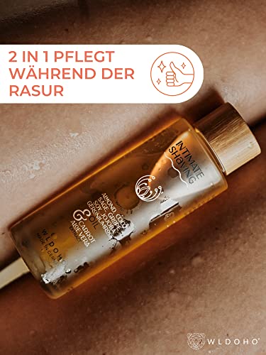 Foto von WLDOHO® Rasieröl für Damen | Hilft bei Juckreiz & Rasierpickel | 2in1-Effekt Sanfte Pflege während der Rasur | Öl für den Intimbereich Shaving Oil | Intim After Shave Damen (100ml) | Made In Germany