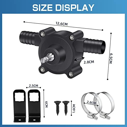 Mini Electric Drill Pump Hand Drill Powered Water Pump Diesels Oil Fluid Water Hand Self-Priming Transfer Pumps Quick Pumping Speed