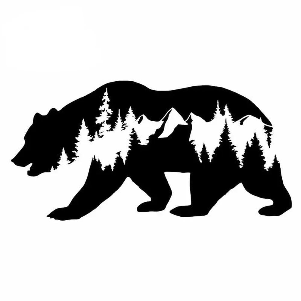 Big Bear Car Bumper Window Sticker Scratch Repair Decal Vinyl 13cm(K,18cm)
