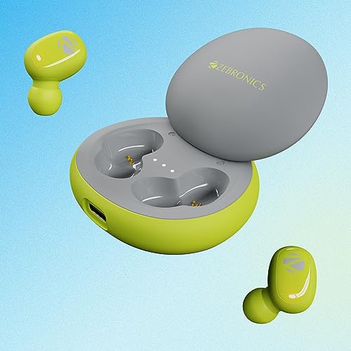 Image of Zebronics Zeb-Sound Bomb N1 True Wireless Earbuds with ENC, Gaming Mode (up to 50ms), Bluetooth V5.2, Voice Assistant, Splash Proof, Type C, and Mic (Grey Volt) (Zeb-Sound Bomb N1 (Grey Volt))