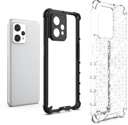 Image of Lustree TPU Honey Comb Armor Shock Proof Back Cover for for ONEPLUS NORD CE 2 LITE (Transparent)