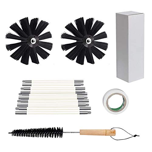 Dryer Vent Cleaner kit, Akamino 24 Feet Dryer Vent Cleaner Brush, Two Synthetic Clean Brush Heads, Includes 18 Flexible Rods, 1 Dryer lint Vent Trap Chimney Cleaners - Thumbnail 7