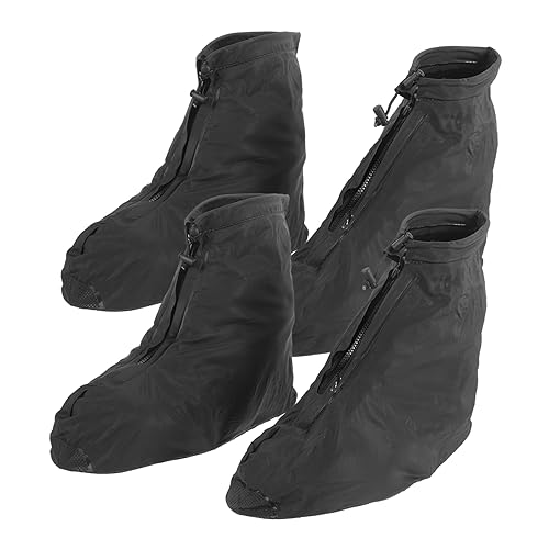 Gogogmee 2 Pairs Reusable Shoe Protector Covers Plastic Boots for Men Black Mens Suede Boots Plastic Equipment