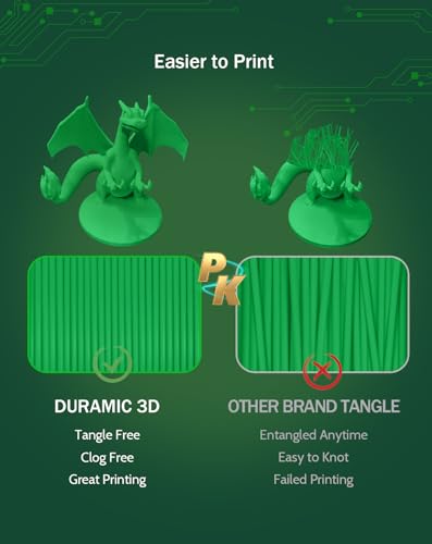 Image of DURAMIC 3D PLA Filament Basic for 3D Printer Neatly Wound Easy Printing | 3D Printing Filament 1.75mm, Dimensional Accuracy + /- 0.02 mm, Fit Most FDM 3D Printers 1KG PLA Green