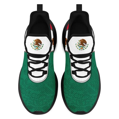 Mexico Flag Sneakers for Men Women Mesh Lightweight Breathable Stylish Mexican Gym Sports Athletic Running Shoes2