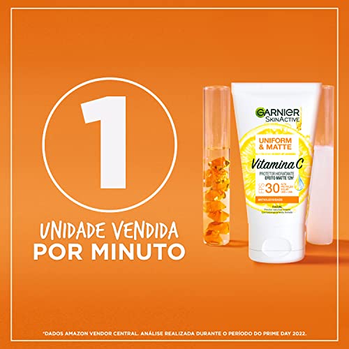 Hidratante Facial Efeito Matte FPS30 Garnier Uniform&Matte, 40G, Garnier, Branco