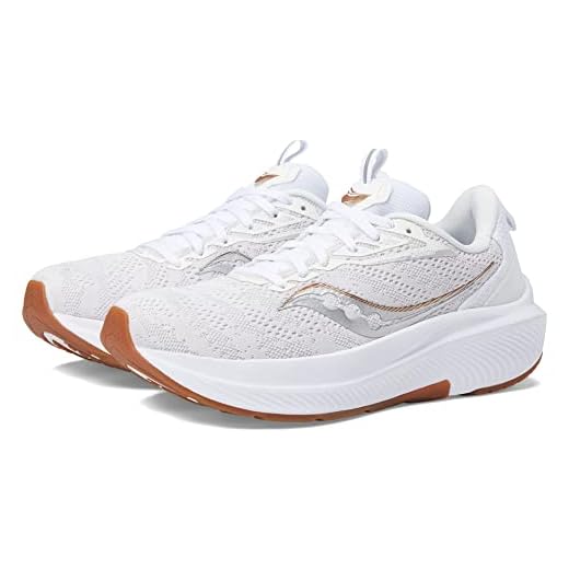 Saucony Women's Echelon 9 Running Shoe, White/Gum, 8