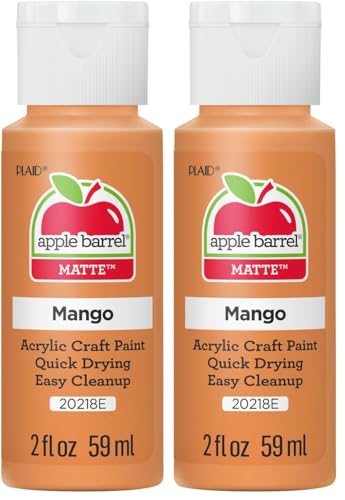 Image of Apple Barrel Acrylic Paint in Assorted Colors (2 oz), 20218, Mango (Pack of 2)