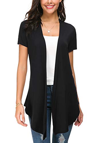 Urban CoCo Womens Open Front Short Sleeve Cardigans for Women Lightweight Summer Drape Cardigan Vest3