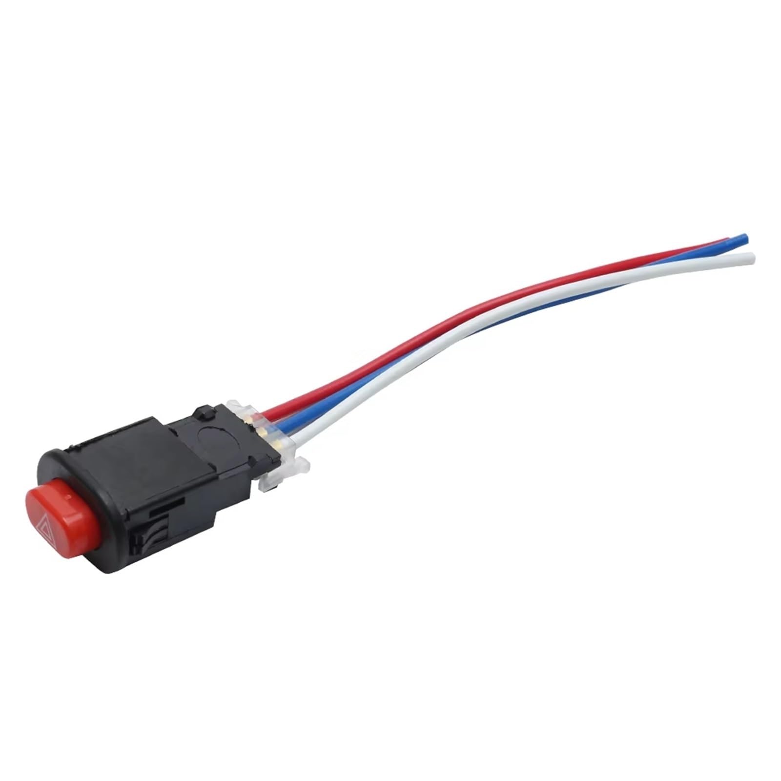 Interrupteur de guidon de moto Lot De 10 Interrupteurs D'avertissement Universels Pour Moto 12 V-24 V 5 A Double Flash Et Feux De Détresse Pour Pièces De Rechange, Bouton De Fin D'allumage