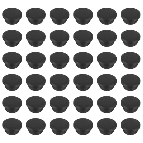 Image of MECCANIXITY 36pcs T-Shaped Silicone Plugs 24mm 15 /16 Inch Dia Snap in Plug Hole Seal Cover Round Rubber Stopper for 23-24mm Holes Kitchen Rubber Bulkheads Waterproof Sealing, Black